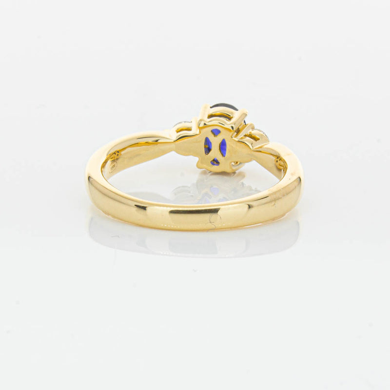 18ct Yellow Gold .87ct Sapphire & Diamond Elysian Ring-Ring-Walker & Hall