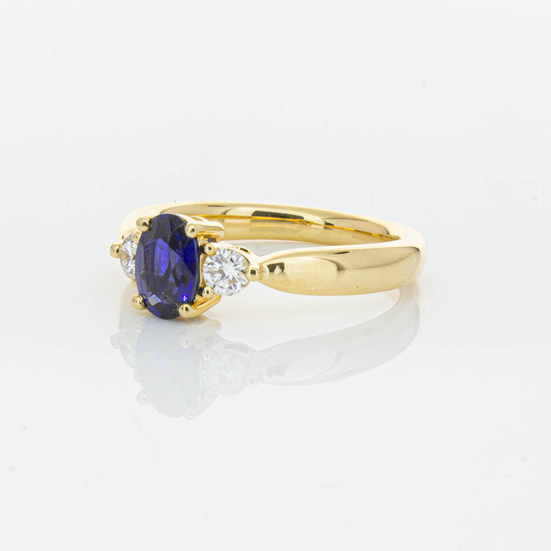 18ct Yellow Gold .87ct Sapphire & Diamond Elysian Ring-Ring-Walker & Hall