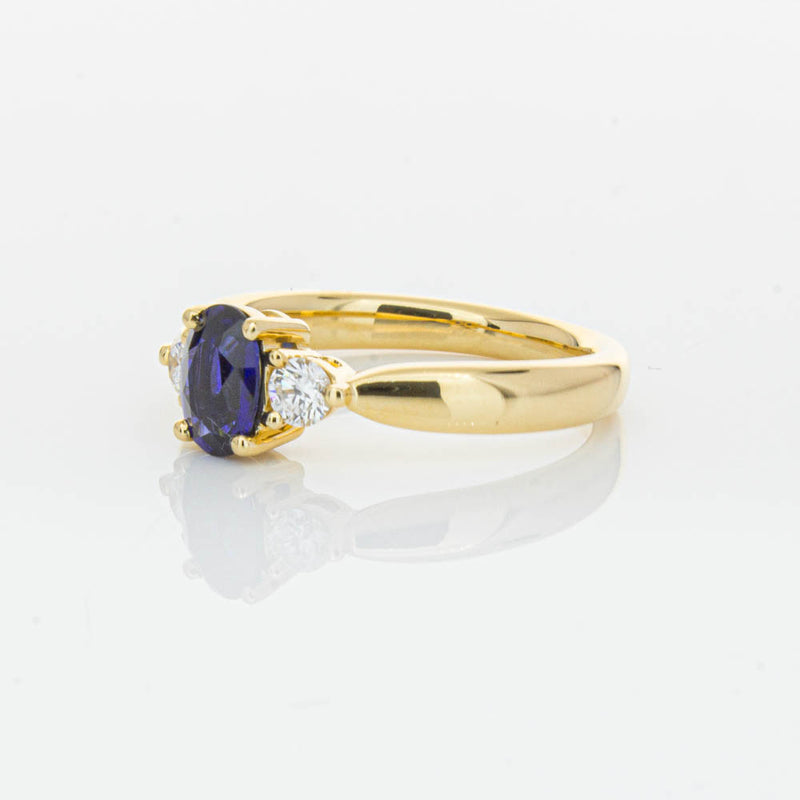 18ct Yellow Gold .87ct Sapphire & Diamond Elysian Ring-Ring-Walker & Hall