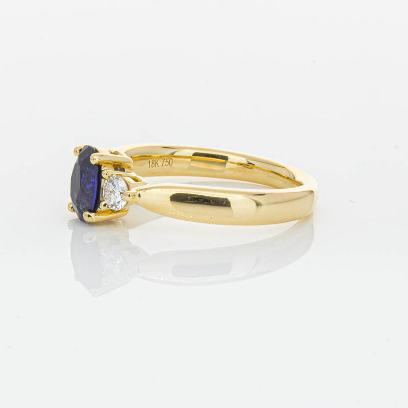 18ct Yellow Gold .87ct Sapphire & Diamond Elysian Ring-Ring-Walker & Hall