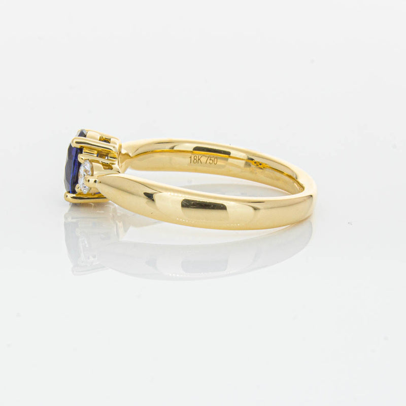 18ct Yellow Gold .87ct Sapphire & Diamond Elysian Ring-Ring-Walker & Hall