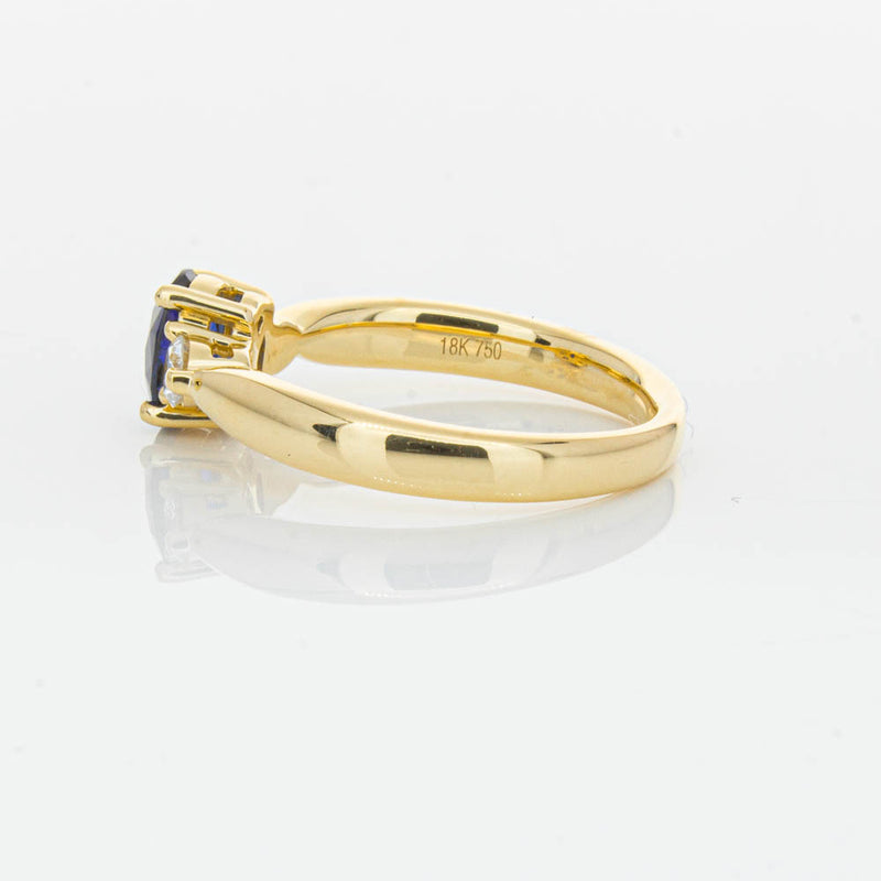 18ct Yellow Gold .87ct Sapphire & Diamond Elysian Ring-Ring-Walker & Hall