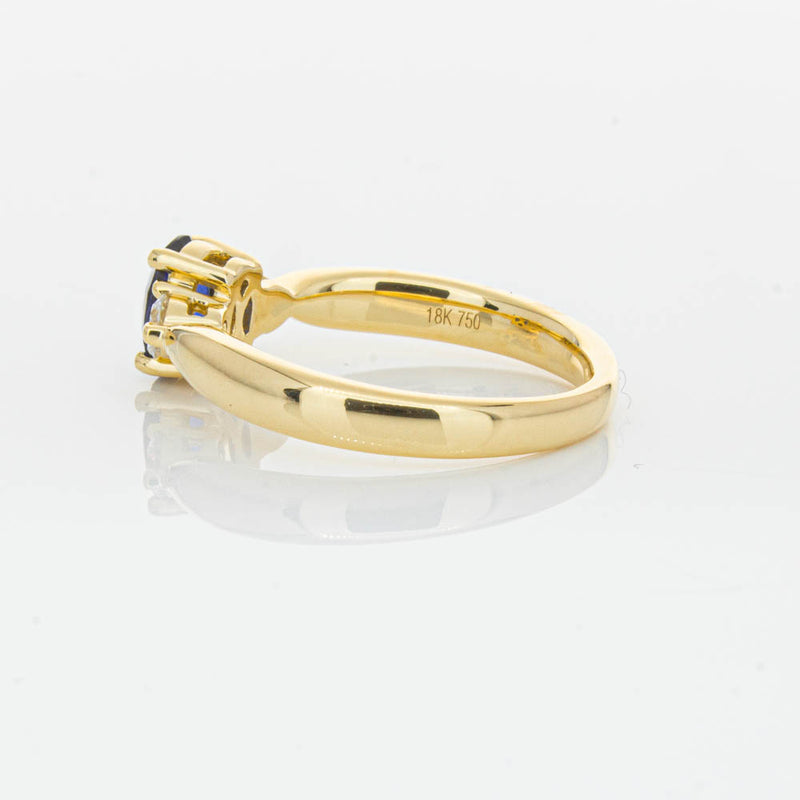 18ct Yellow Gold .87ct Sapphire & Diamond Elysian Ring-Ring-Walker & Hall