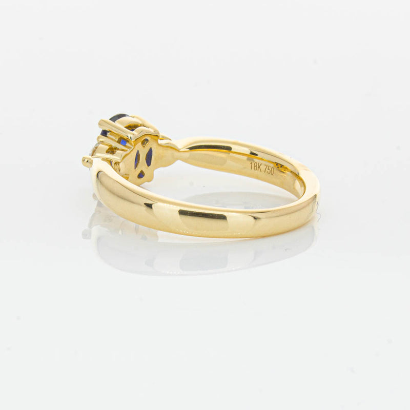 18ct Yellow Gold .87ct Sapphire & Diamond Elysian Ring-Ring-Walker & Hall