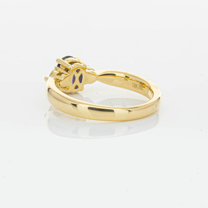 18ct Yellow Gold .87ct Sapphire & Diamond Elysian Ring-Ring-Walker & Hall