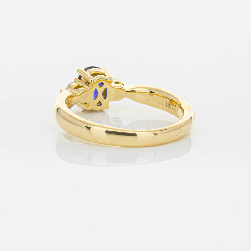 18ct Yellow Gold .87ct Sapphire & Diamond Elysian Ring-Ring-Walker & Hall