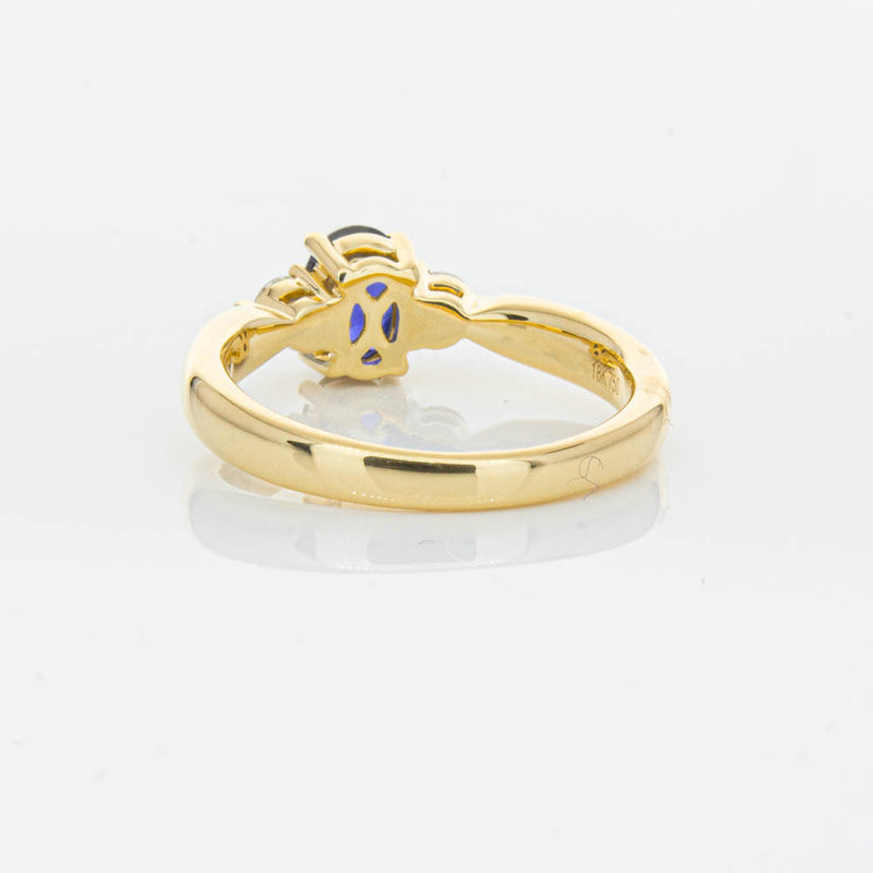 18ct Yellow Gold .87ct Sapphire & Diamond Elysian Ring-Ring-Walker & Hall