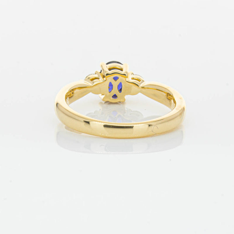 18ct Yellow Gold .87ct Sapphire & Diamond Elysian Ring-Ring-Walker & Hall
