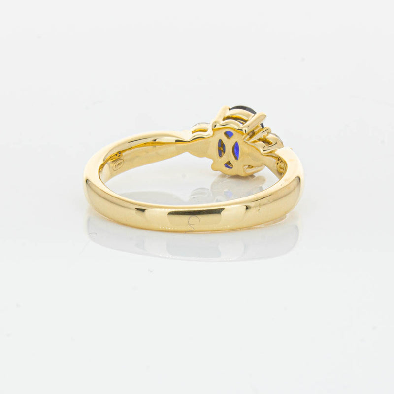 18ct Yellow Gold .87ct Sapphire & Diamond Elysian Ring-Ring-Walker & Hall