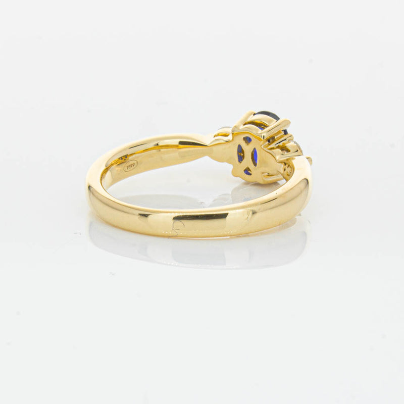 18ct Yellow Gold .87ct Sapphire & Diamond Elysian Ring-Ring-Walker & Hall