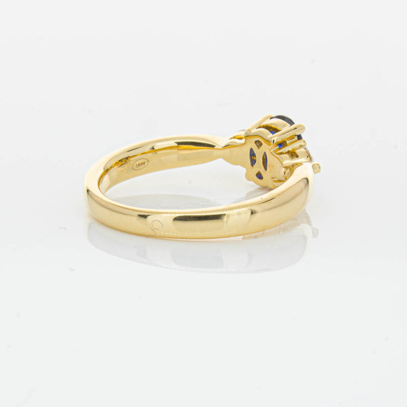 18ct Yellow Gold .87ct Sapphire & Diamond Elysian Ring-Ring-Walker & Hall