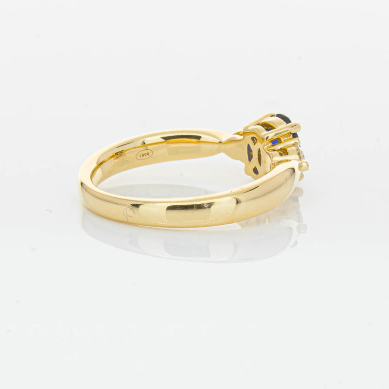 18ct Yellow Gold .87ct Sapphire & Diamond Elysian Ring-Ring-Walker & Hall