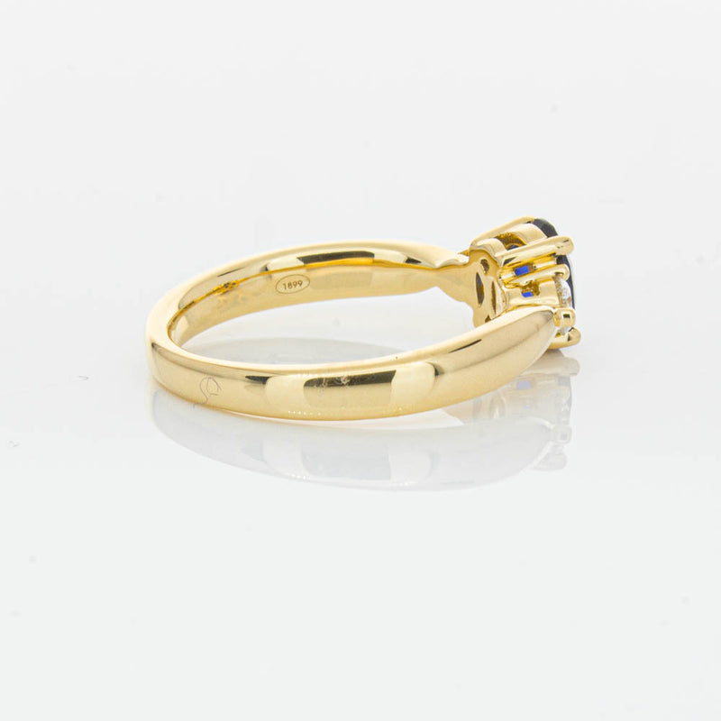 18ct Yellow Gold .87ct Sapphire & Diamond Elysian Ring-Ring-Walker & Hall