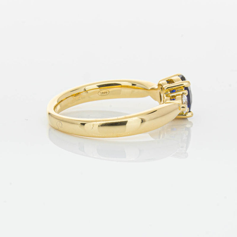 18ct Yellow Gold .87ct Sapphire & Diamond Elysian Ring-Ring-Walker & Hall