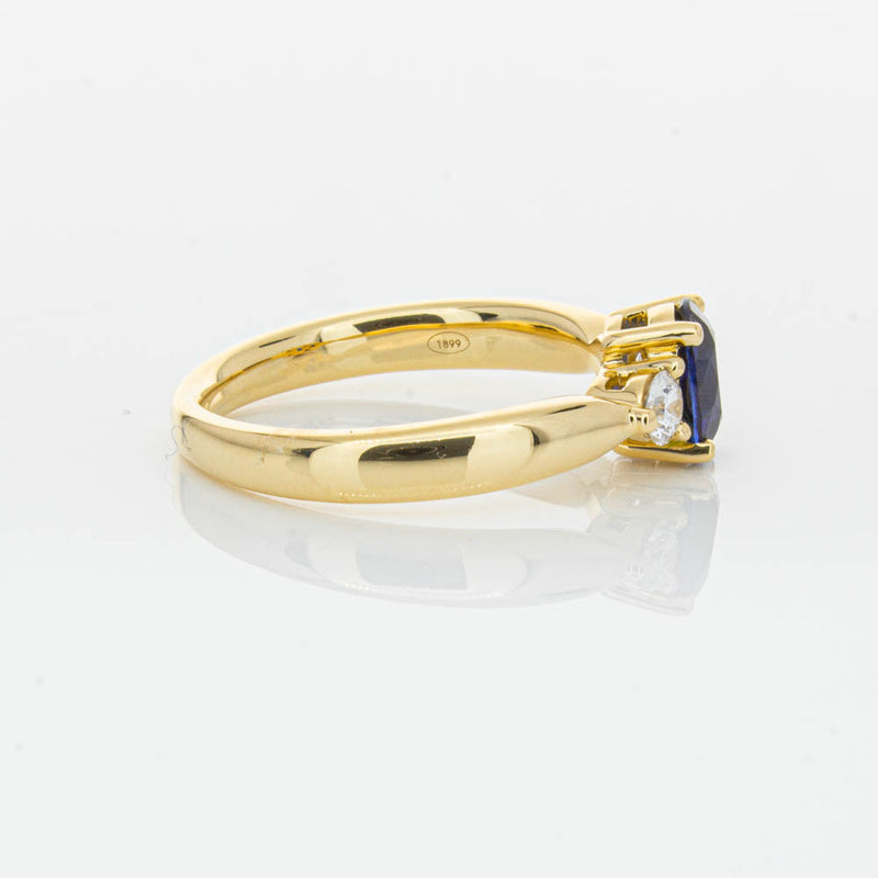 18ct Yellow Gold .87ct Sapphire & Diamond Elysian Ring-Ring-Walker & Hall