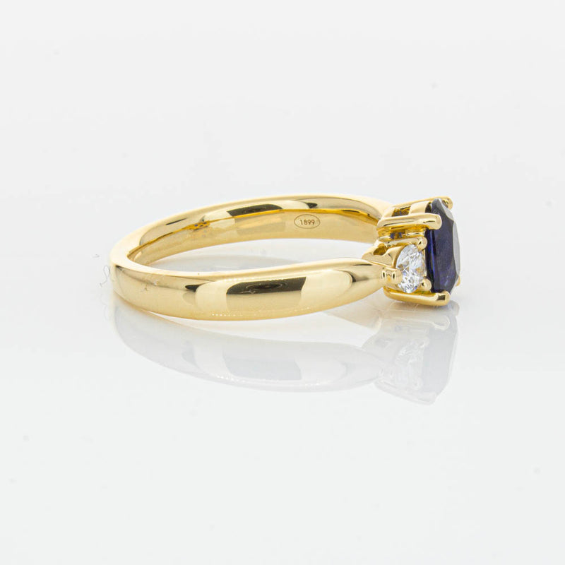 18ct Yellow Gold .87ct Sapphire & Diamond Elysian Ring-Ring-Walker & Hall