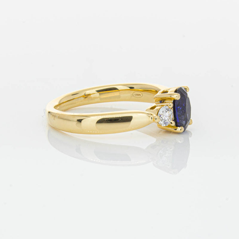 18ct Yellow Gold .87ct Sapphire & Diamond Elysian Ring-Ring-Walker & Hall