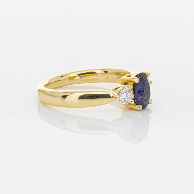 18ct Yellow Gold .87ct Sapphire & Diamond Elysian Ring-Ring-Walker & Hall