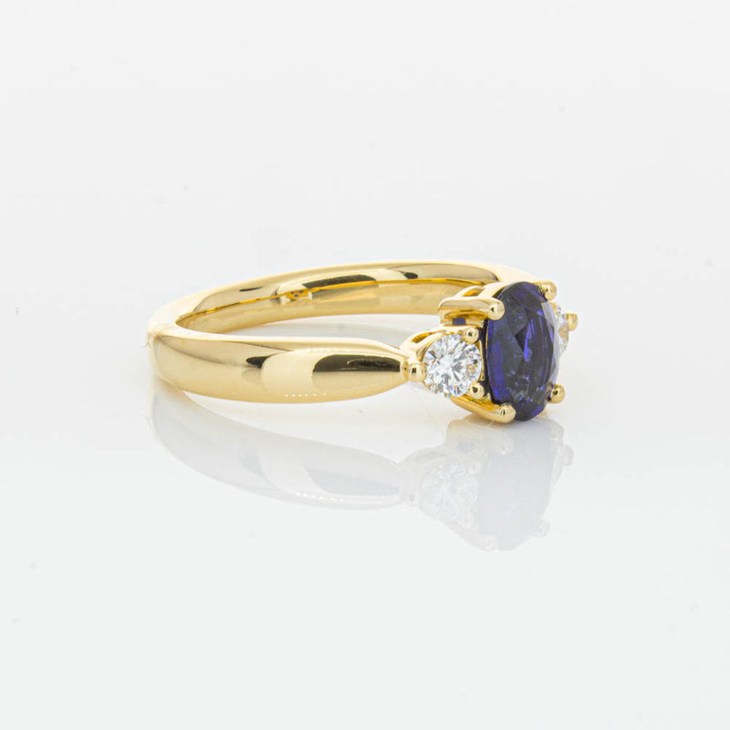 18ct Yellow Gold .87ct Sapphire & Diamond Elysian Ring-Ring-Walker & Hall