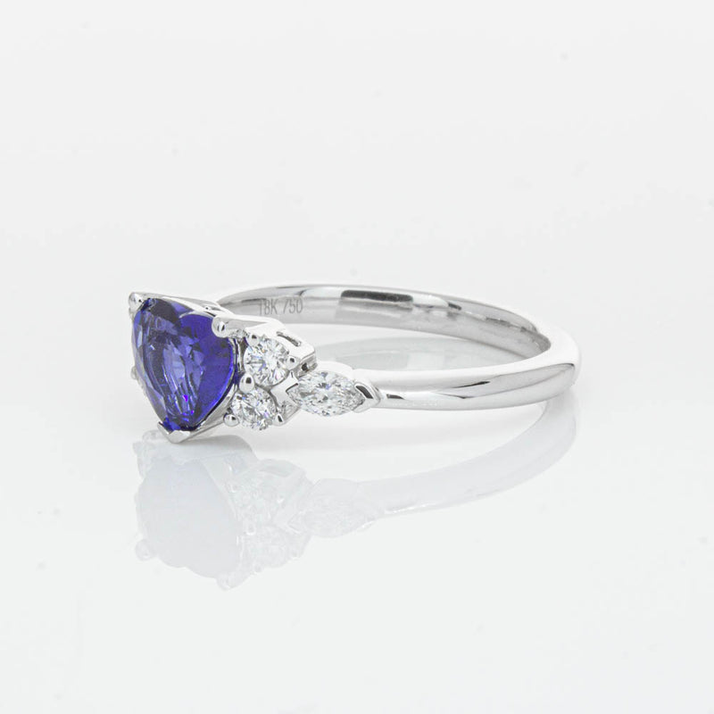 18ct White Gold 1.15ct Sapphire & Diamond Oriana Ring-Ring-Walker & Hall