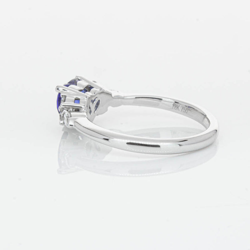 18ct White Gold 1.15ct Sapphire & Diamond Oriana Ring-Ring-Walker & Hall