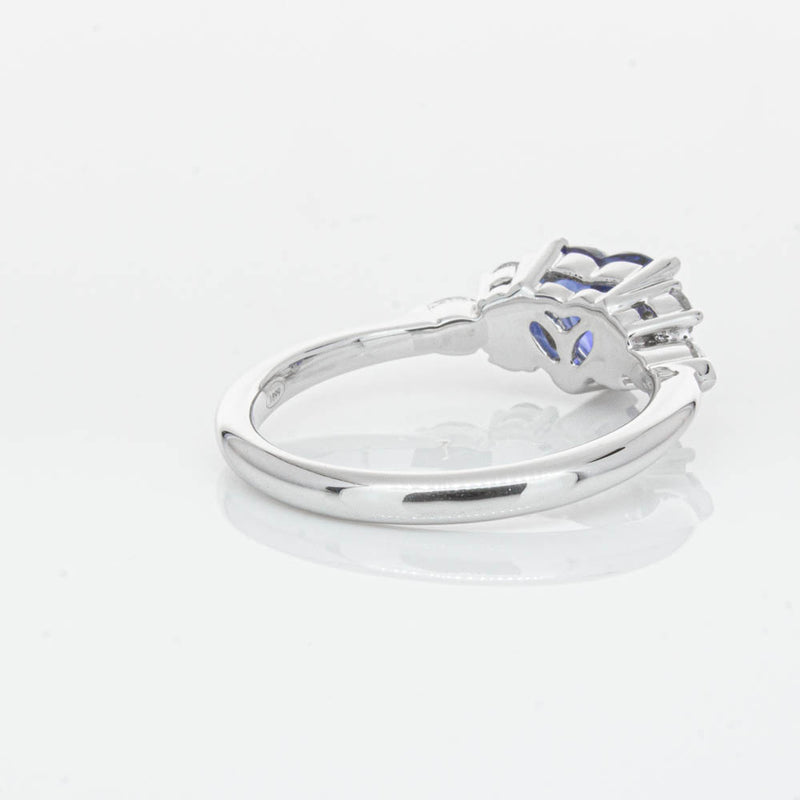 18ct White Gold 1.15ct Sapphire & Diamond Oriana Ring-Ring-Walker & Hall