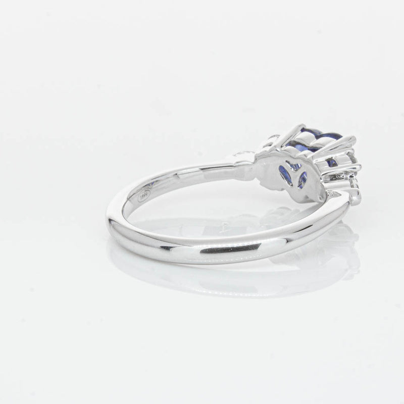 18ct White Gold 1.15ct Sapphire & Diamond Oriana Ring-Ring-Walker & Hall