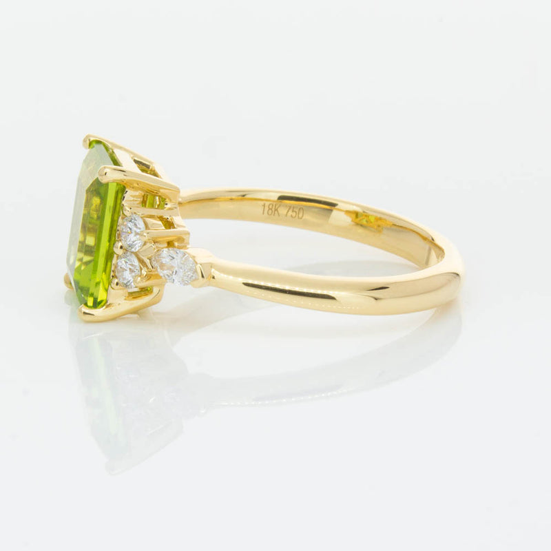 18ct Yellow Gold 2.42ct Peridot & Diamond Oriana Ring-Ring-Walker & Hall