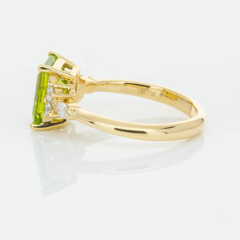 18ct Yellow Gold 2.42ct Peridot & Diamond Oriana Ring-Ring-Walker & Hall