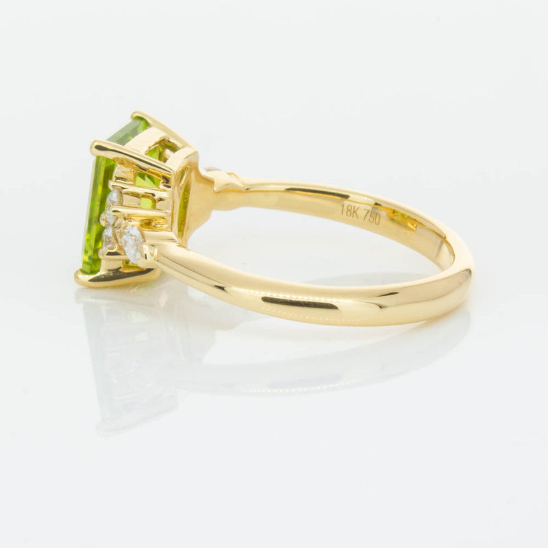 18ct Yellow Gold 2.42ct Peridot & Diamond Oriana Ring-Ring-Walker & Hall