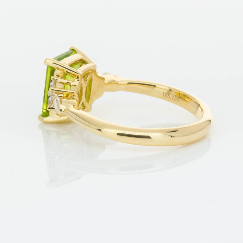 18ct Yellow Gold 2.42ct Peridot & Diamond Oriana Ring-Ring-Walker & Hall