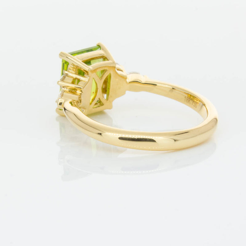 18ct Yellow Gold 2.42ct Peridot & Diamond Oriana Ring-Ring-Walker & Hall