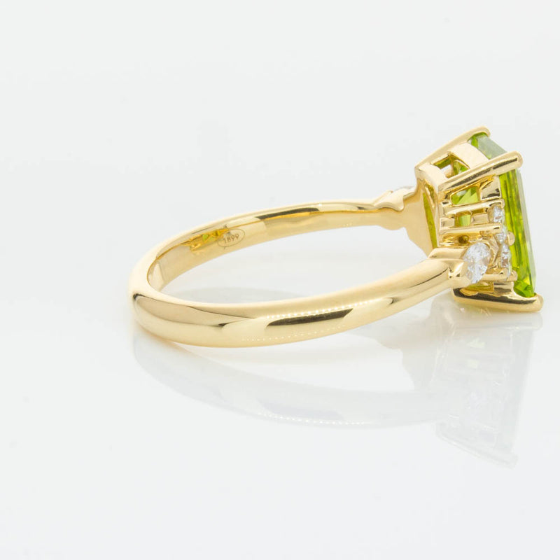 18ct Yellow Gold 2.42ct Peridot & Diamond Oriana Ring-Ring-Walker & Hall