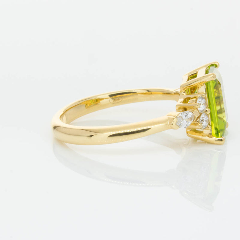18ct Yellow Gold 2.42ct Peridot & Diamond Oriana Ring-Ring-Walker & Hall