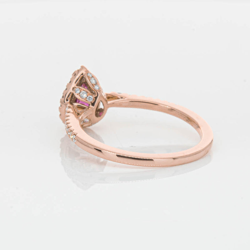 18ct Rose Gold Pink Tourmaline & Diamond Mini Sierra Ring-Ring-Walker & Hall