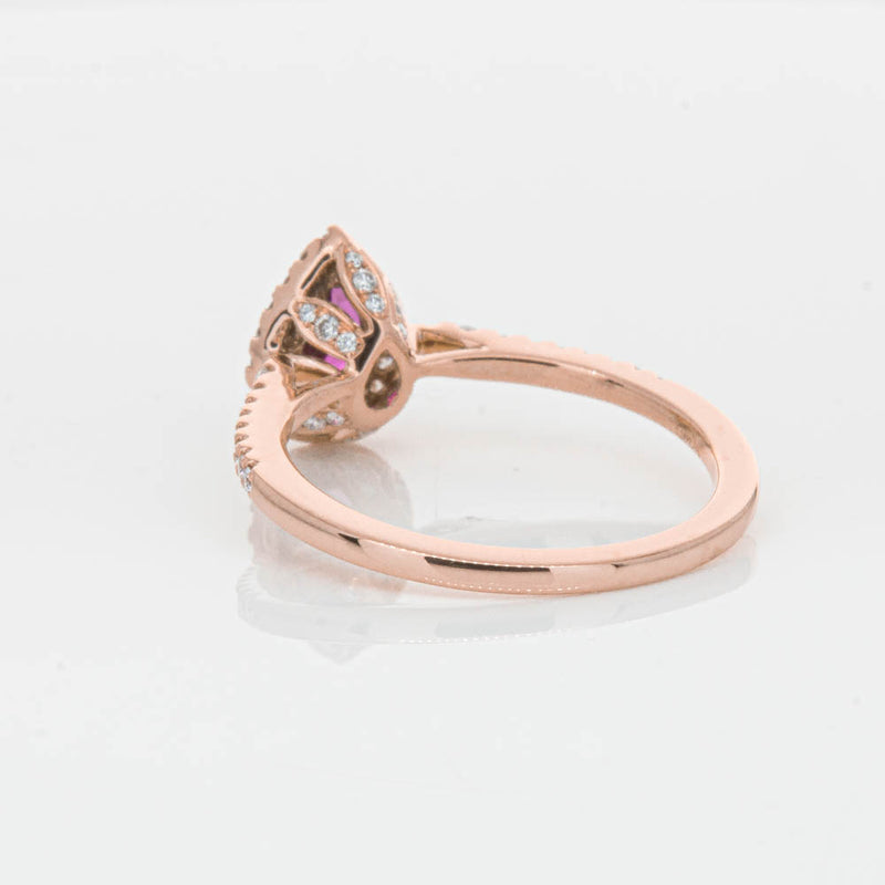 18ct Rose Gold Pink Tourmaline & Diamond Mini Sierra Ring-Ring-Walker & Hall