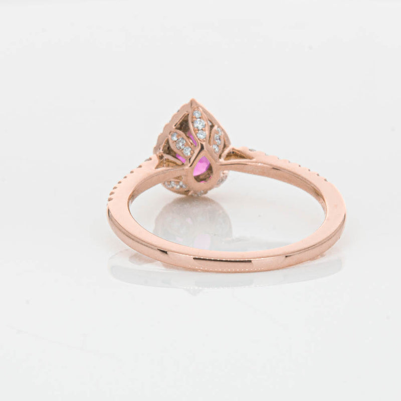 18ct Rose Gold Pink Tourmaline & Diamond Mini Sierra Ring-Ring-Walker & Hall