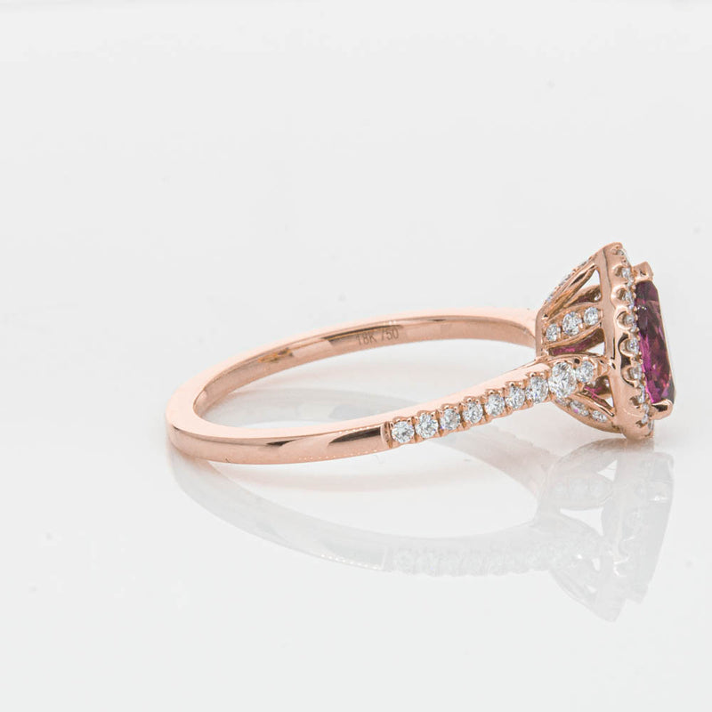 18ct Rose Gold Pink Tourmaline & Diamond Mini Sierra Ring-Ring-Walker & Hall
