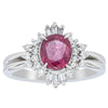 Deja Vu Platinum 1.56ct Ruby & Diamond Ring-Ring-Walker & Hall