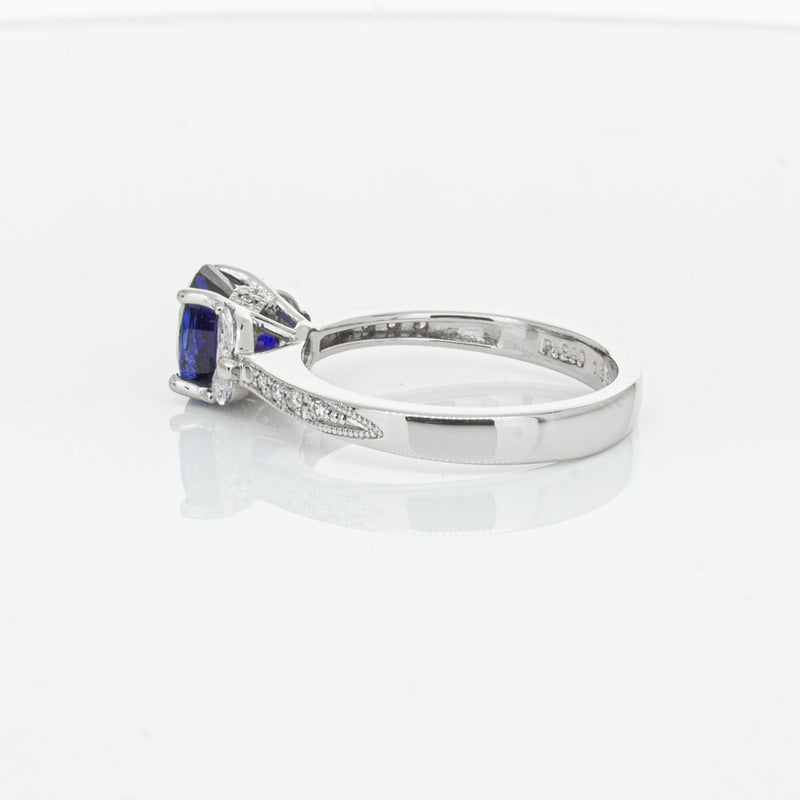 Deja Vu Platinum 1.88ct Sapphire & Diamond Ring-Ring-Walker & Hall