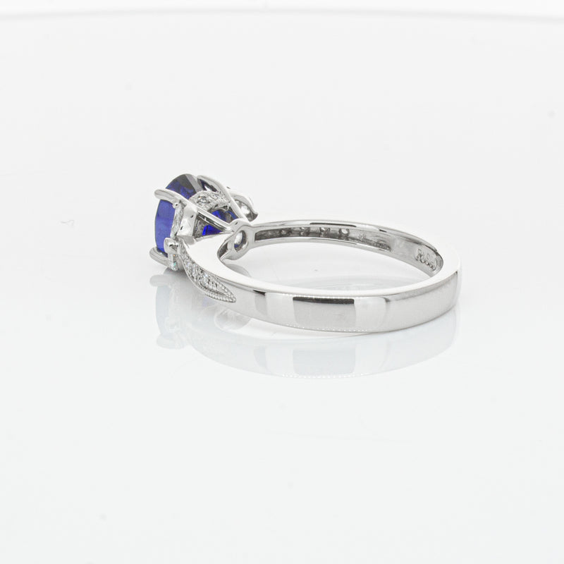 Deja Vu Platinum 1.88ct Sapphire & Diamond Ring-Ring-Walker & Hall