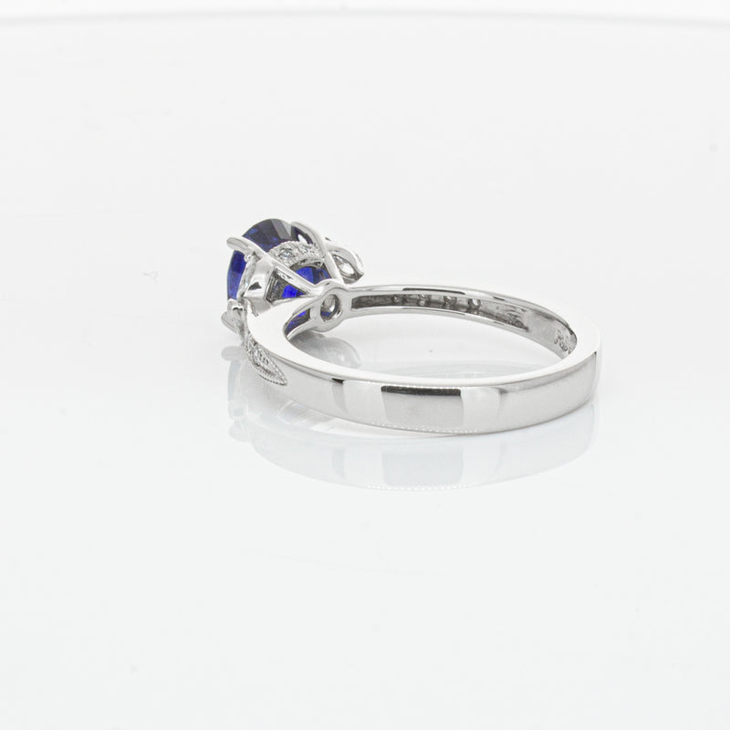 Deja Vu Platinum 1.88ct Sapphire & Diamond Ring-Ring-Walker & Hall