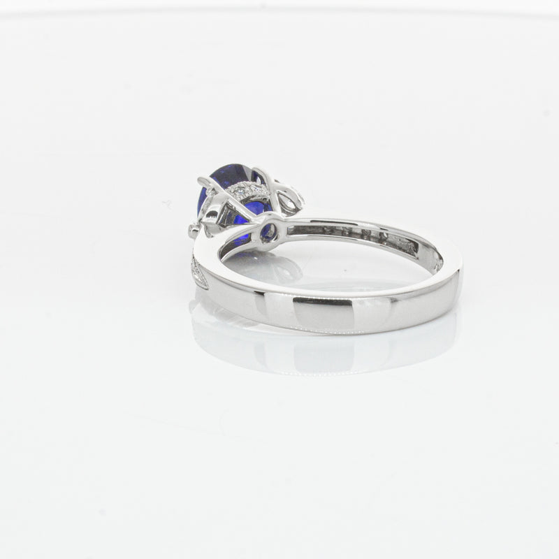 Deja Vu Platinum 1.88ct Sapphire & Diamond Ring-Ring-Walker & Hall