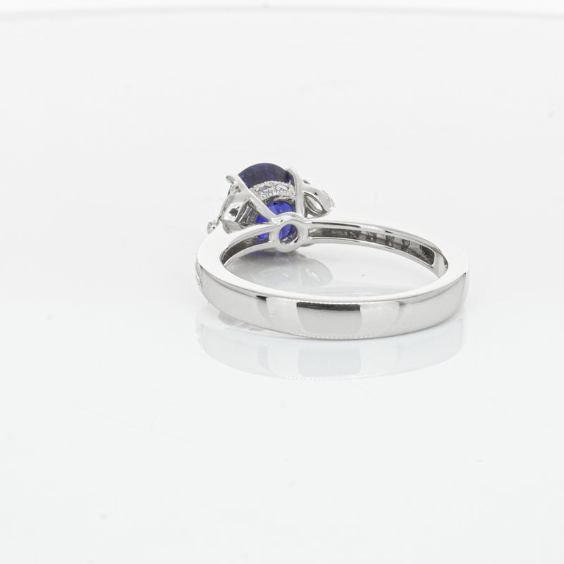 Deja Vu Platinum 1.88ct Sapphire & Diamond Ring-Ring-Walker & Hall