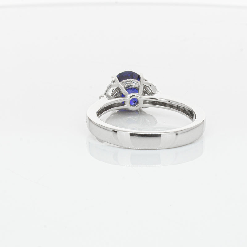 Deja Vu Platinum 1.88ct Sapphire & Diamond Ring-Ring-Walker & Hall