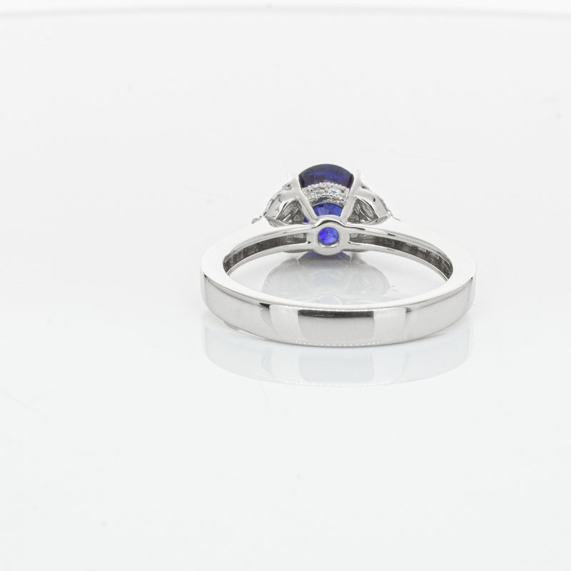 Deja Vu Platinum 1.88ct Sapphire & Diamond Ring-Ring-Walker & Hall