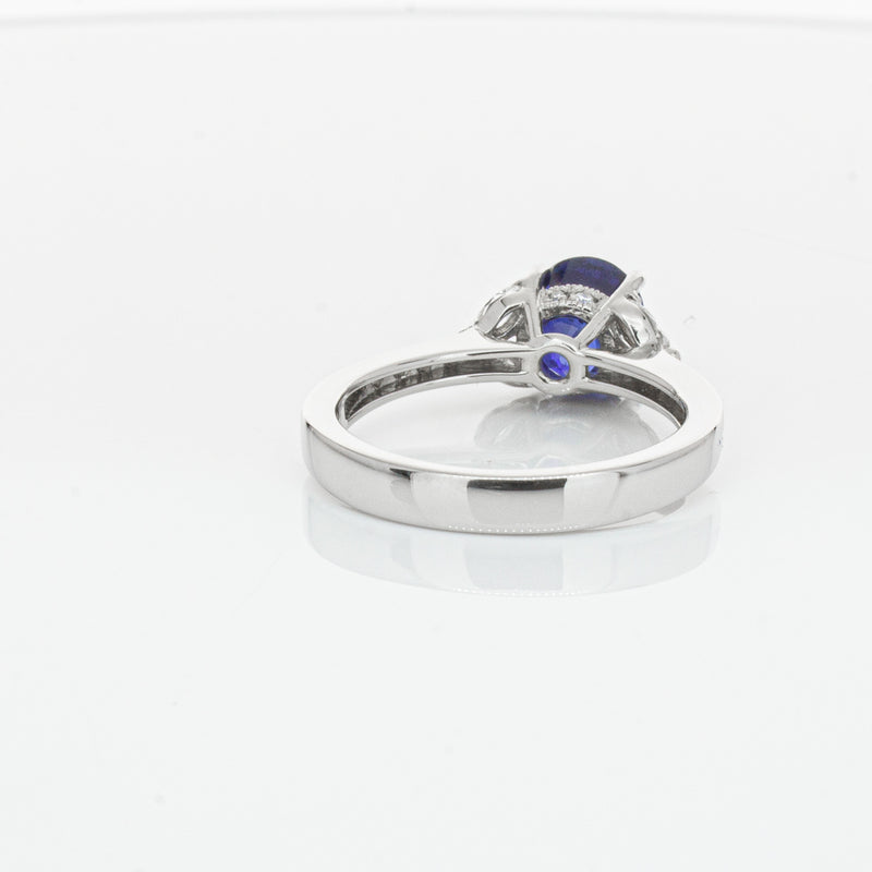 Deja Vu Platinum 1.88ct Sapphire & Diamond Ring-Ring-Walker & Hall