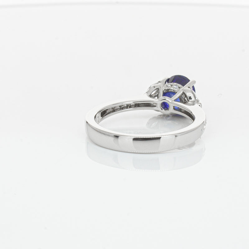 Deja Vu Platinum 1.88ct Sapphire & Diamond Ring-Ring-Walker & Hall