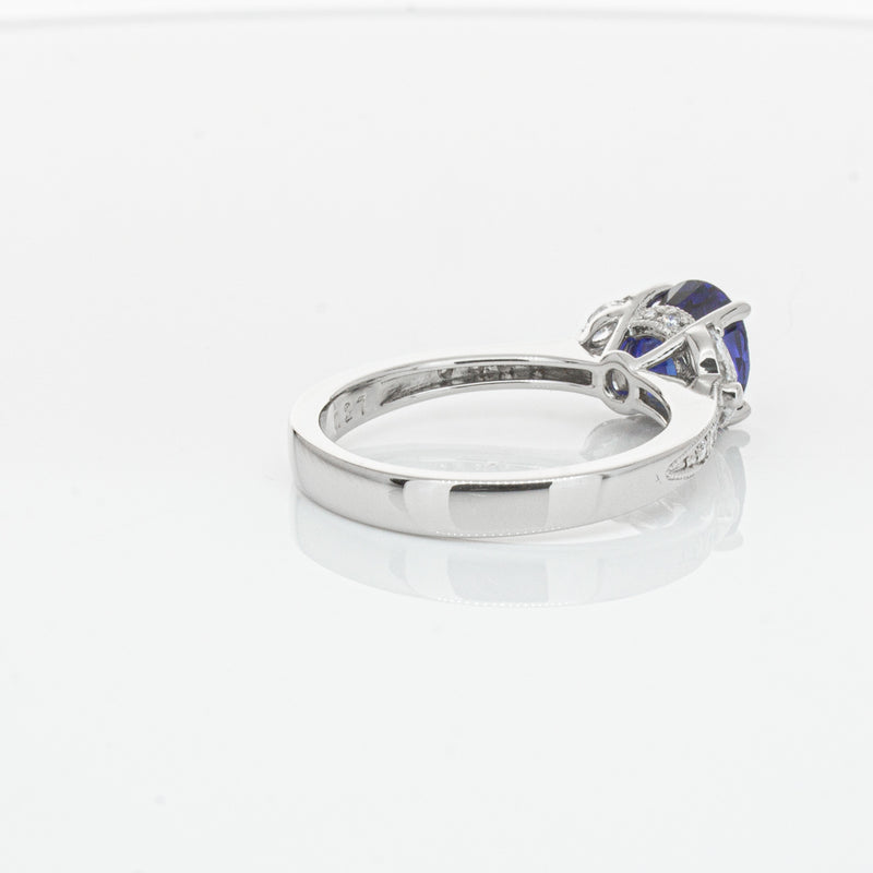 Deja Vu Platinum 1.88ct Sapphire & Diamond Ring-Ring-Walker & Hall