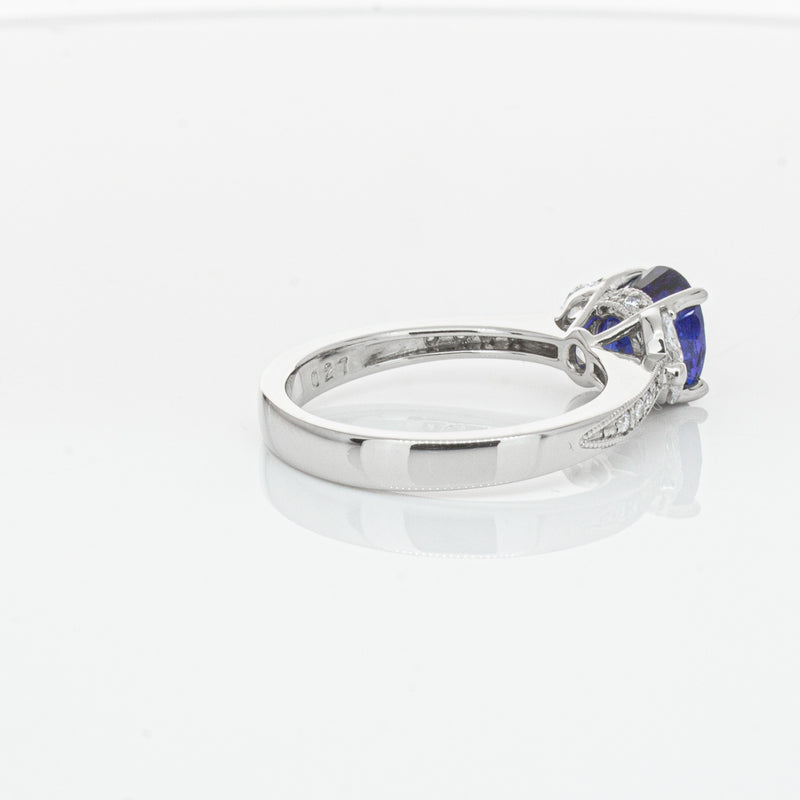 Deja Vu Platinum 1.88ct Sapphire & Diamond Ring-Ring-Walker & Hall